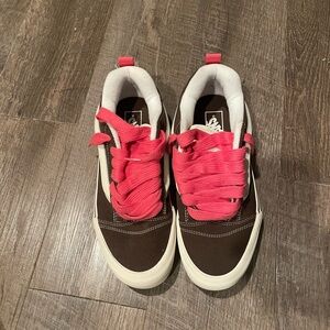 Brown and Pink Sneakers